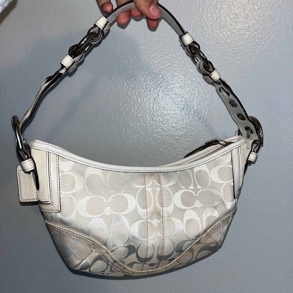 COACH white handbag!